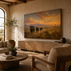 SOLORART Vintage Americana Art | The Dusk Parade on the Plains