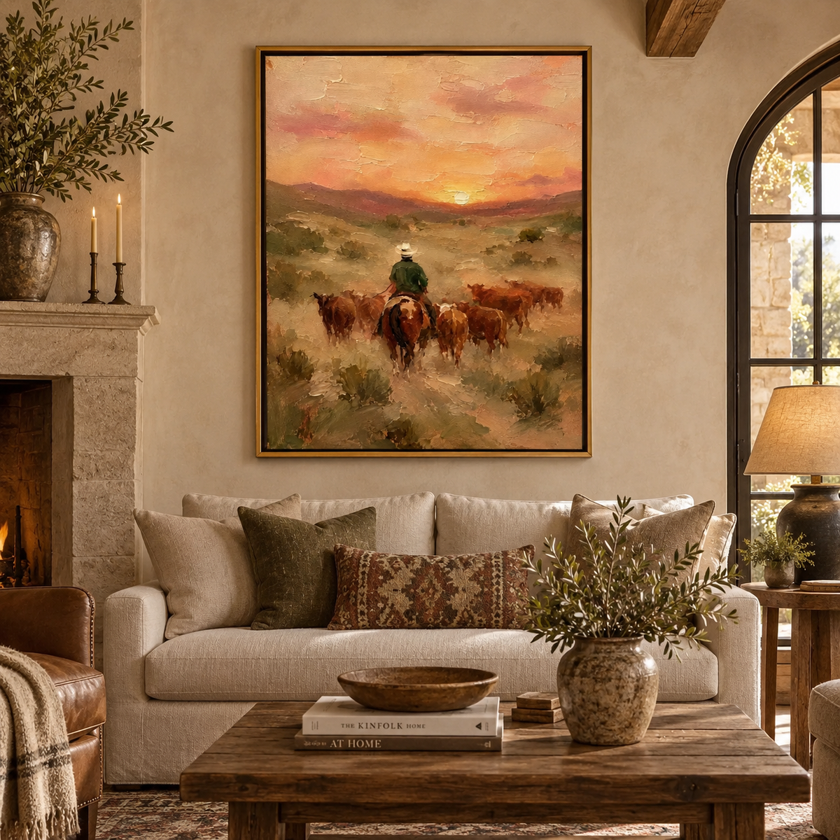 SOLORART Vintage Americana Art | The Dusty Path of Golden Hour