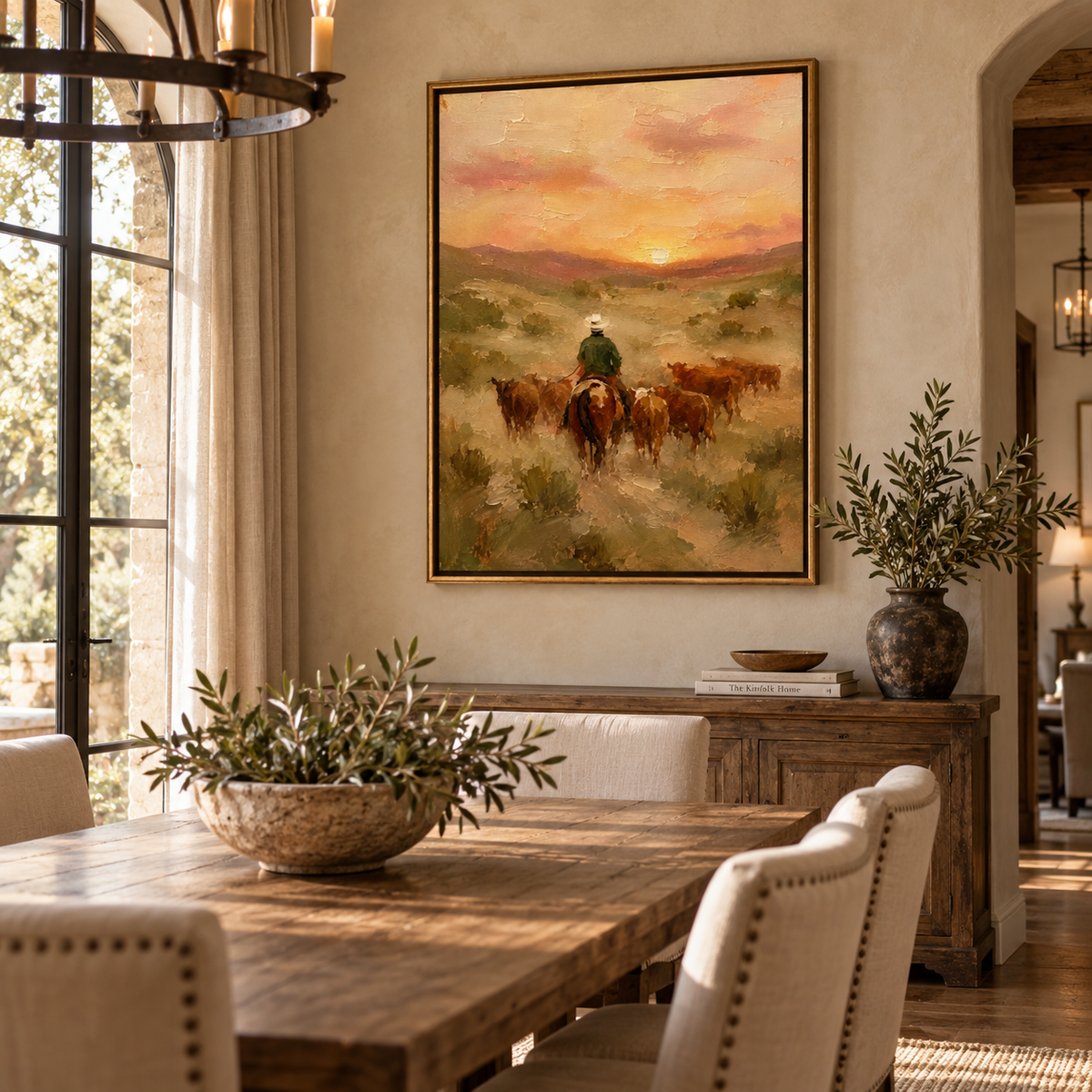 SOLORART Vintage Americana Art | The Dusty Path of Golden Hour