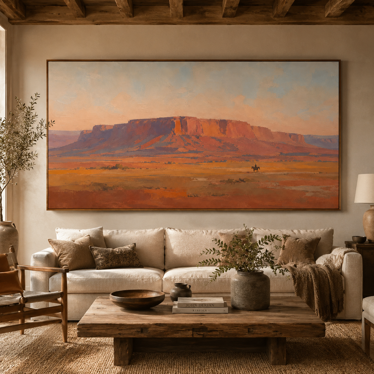 SOLORART Vintage Americana Art | The Final Trail Beneath the Butte