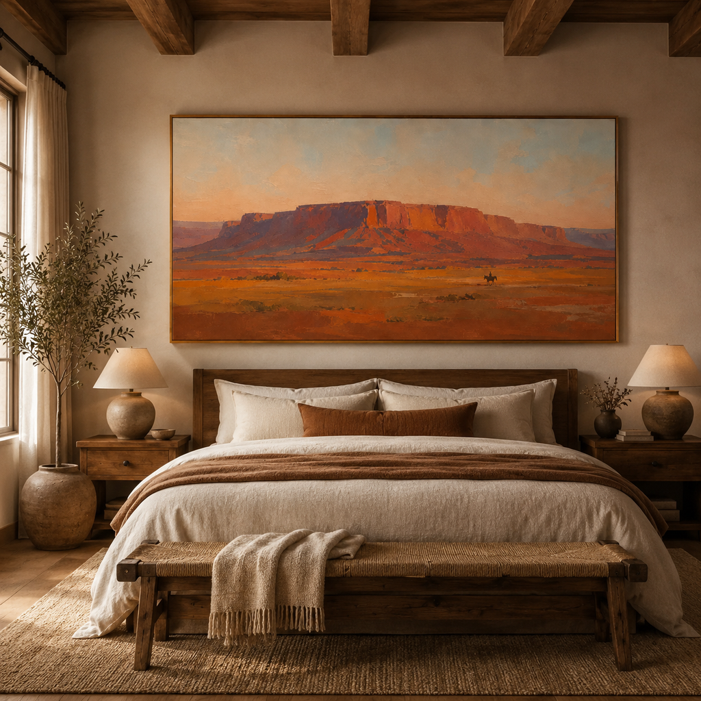 SOLORART Vintage Americana Art | The Final Trail Beneath the Butte