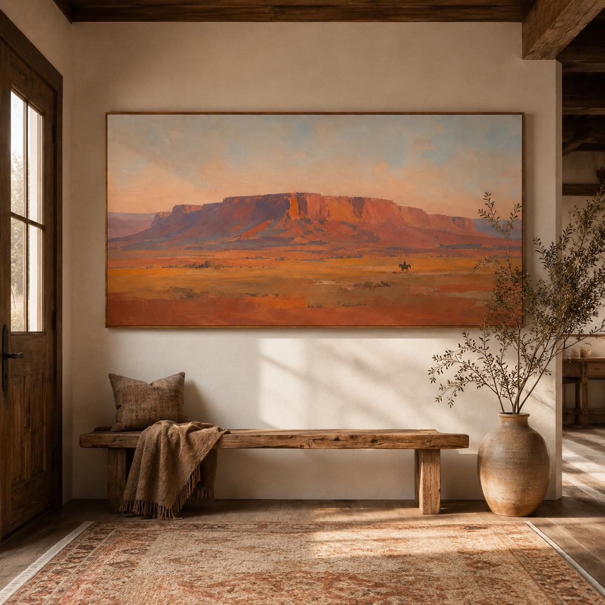 SOLORART Vintage Americana Art | The Final Trail Beneath the Butte