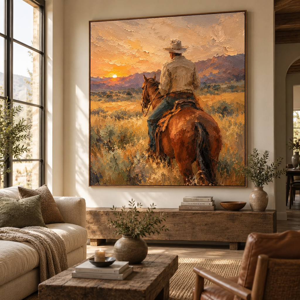 SOLORART Vintage Americana Art | The Hush of the Setting Sun