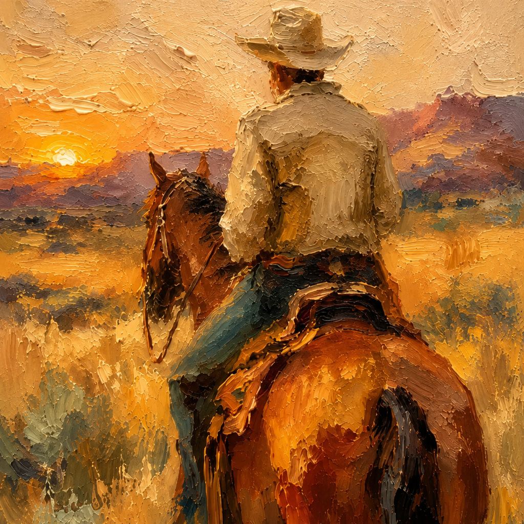 SOLORART Vintage Americana Art | The Hush of the Setting Sun