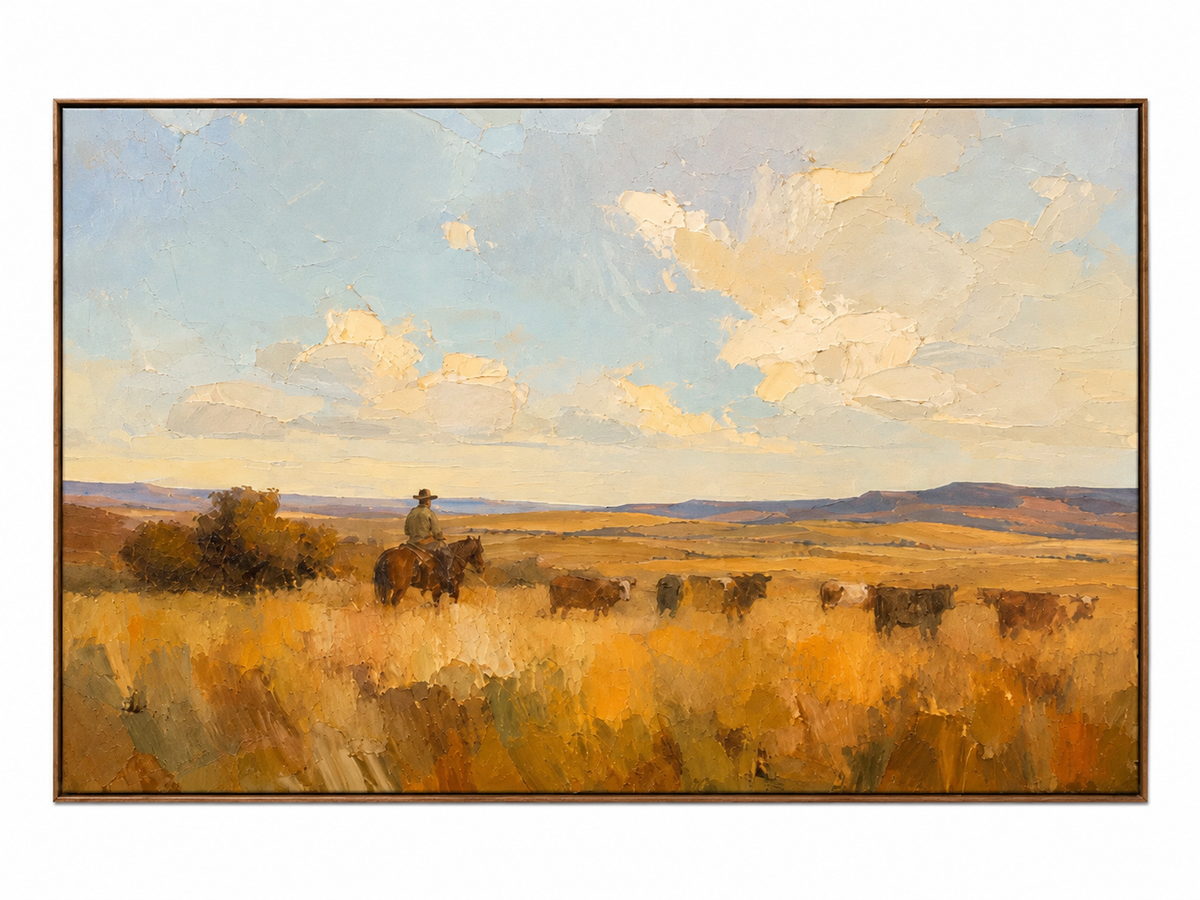 SOLORART Vintage Americana Art | The Quiet Gold of the Plains