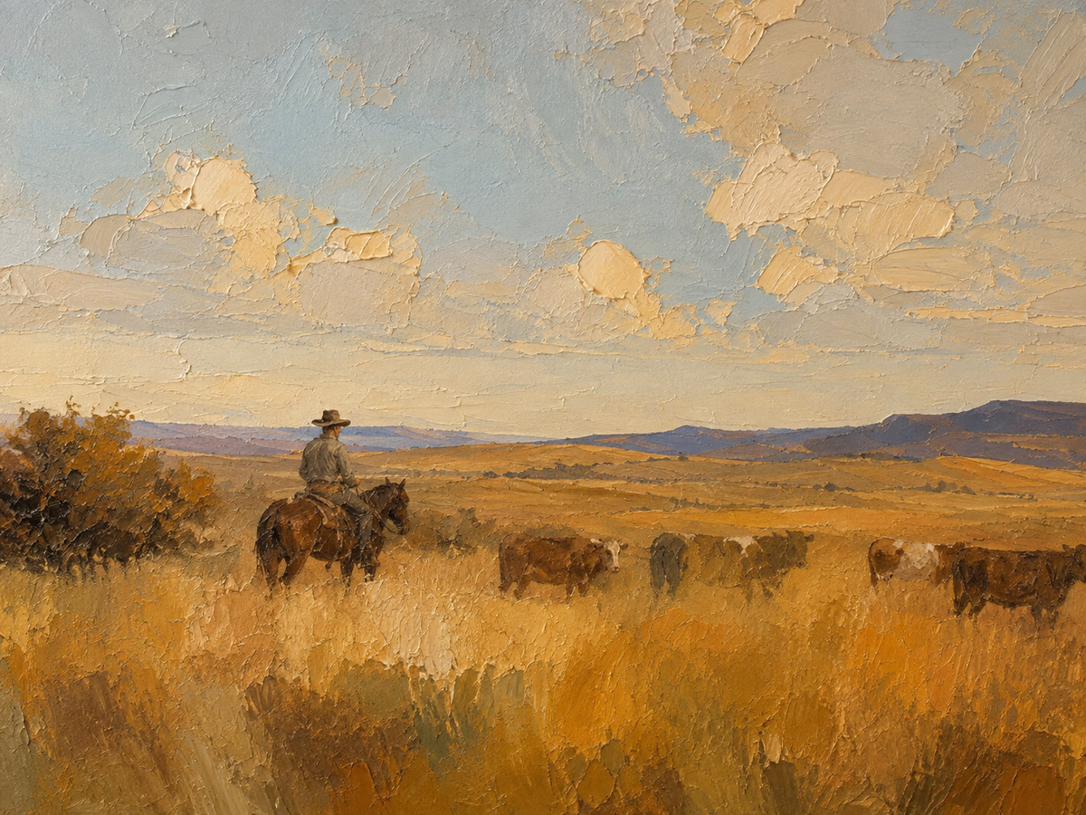 SOLORART Vintage Americana Art | The Quiet Gold of the Plains