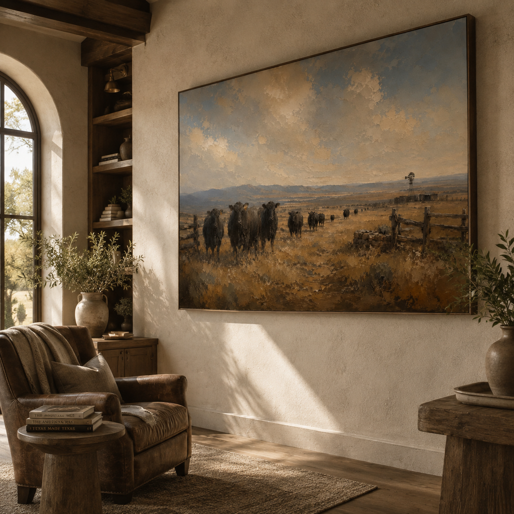 SOLORART Vintage Americana Art | The Silent Pastures of Yore