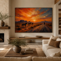 SOLORART Vintage Americana Art | The Western Sun's Departure