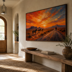 SOLORART Vintage Americana Art | The Western Sun's Departure