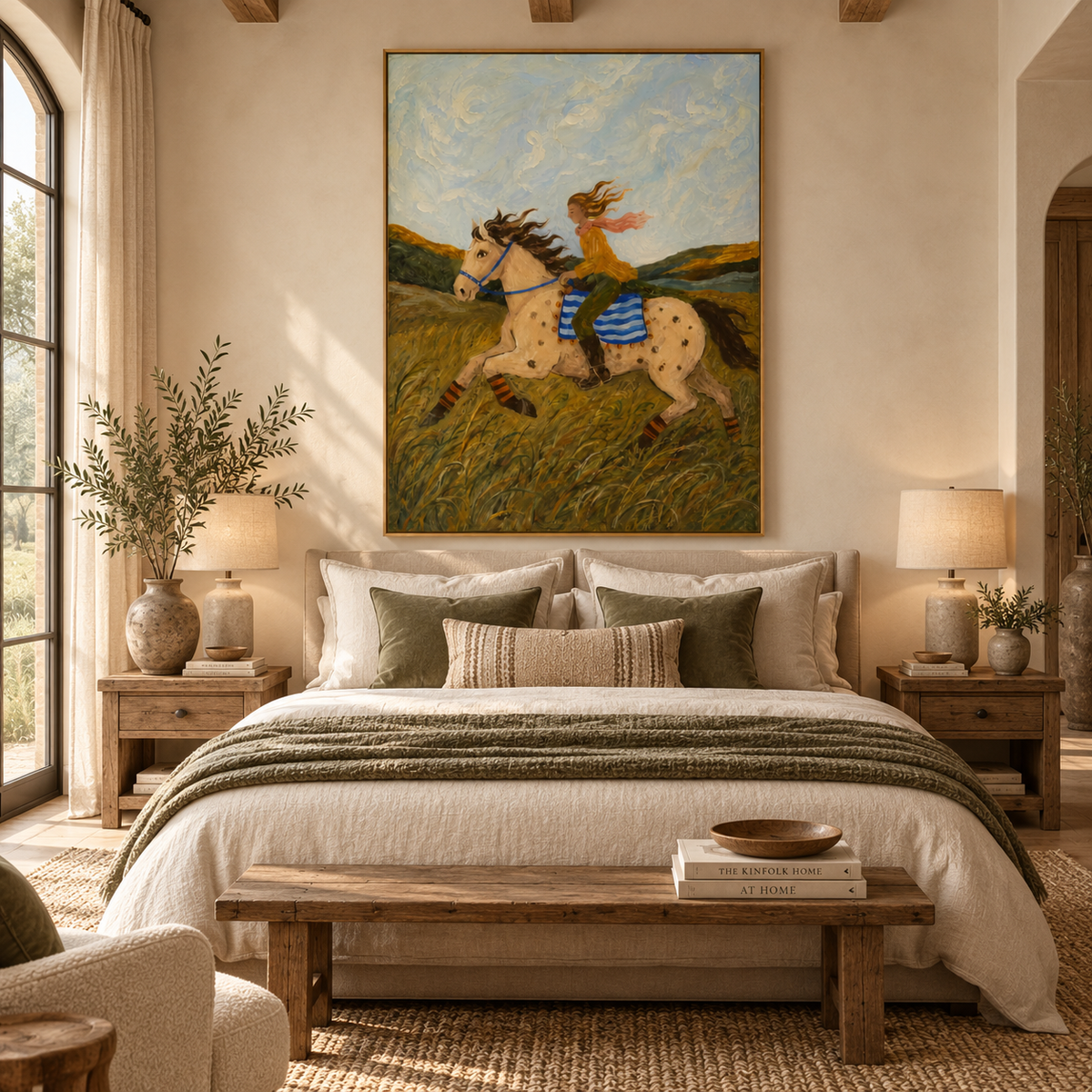 SOLORART Vintage Americana Art | The Wind Whispers Her Freedom