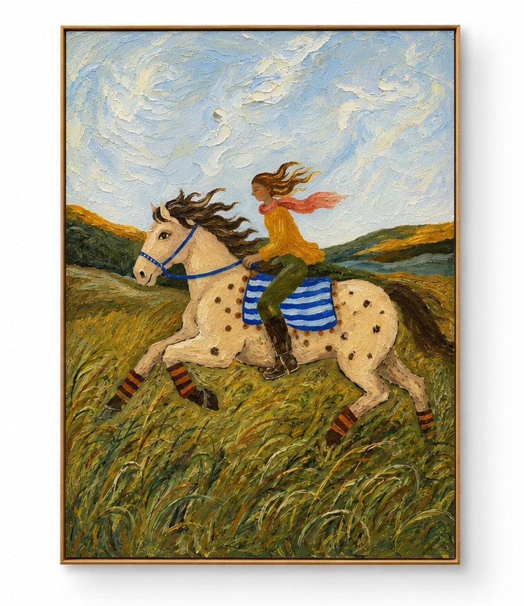 SOLORART Vintage Americana Art | The Wind Whispers Her Freedom