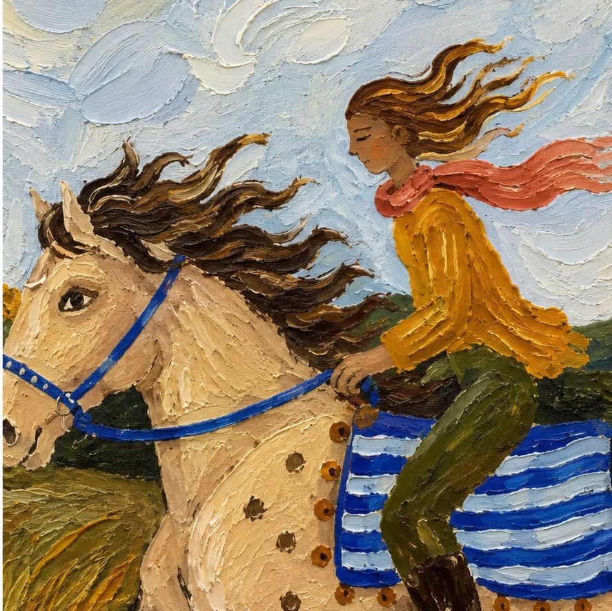 SOLORART Vintage Americana Art | The Wind Whispers Her Freedom