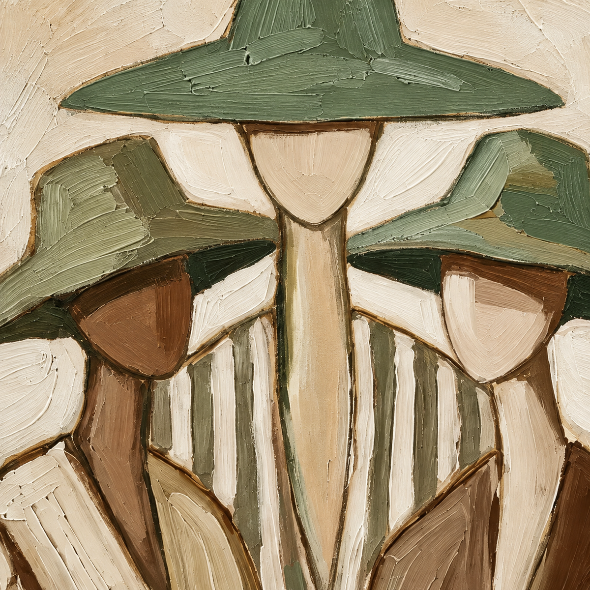 SOLORART Vintage Americana Art | Three Companions