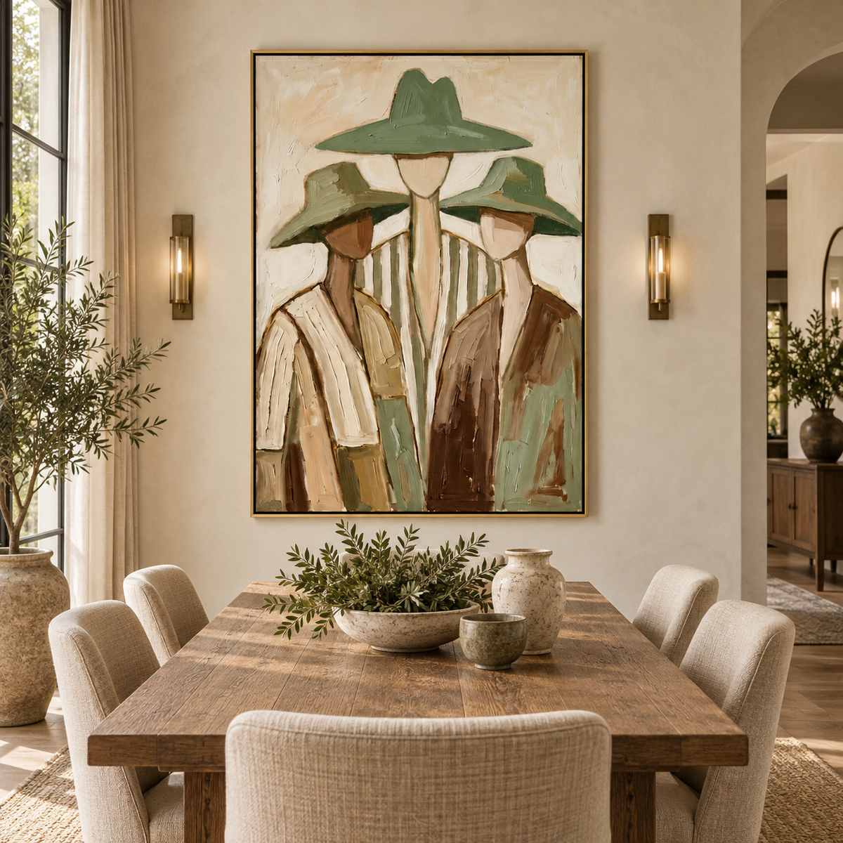 SOLORART Vintage Americana Art | Three Companions