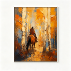 SOLORART Vintage Americana Art | Through the Golden Birch Silence