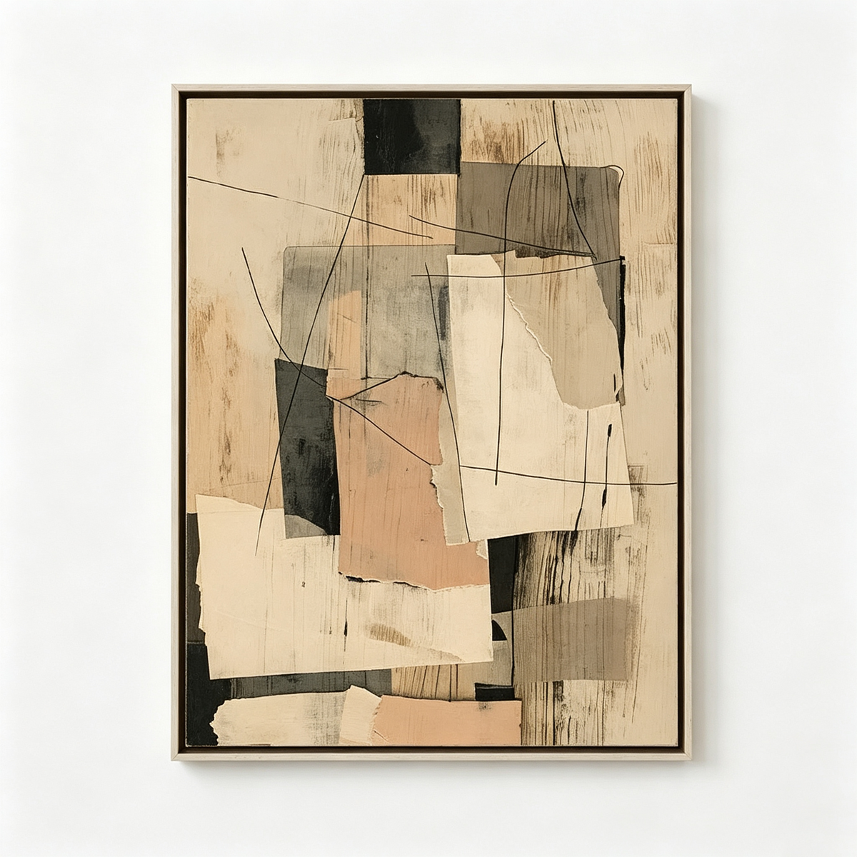 SOLORART Abstract Art | Torn Paper Layers