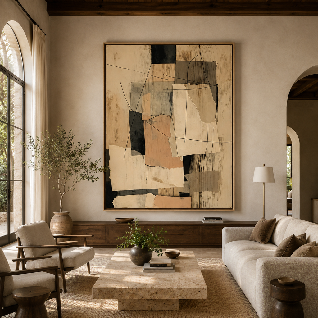 SOLORART Abstract Art | Torn Paper Layers