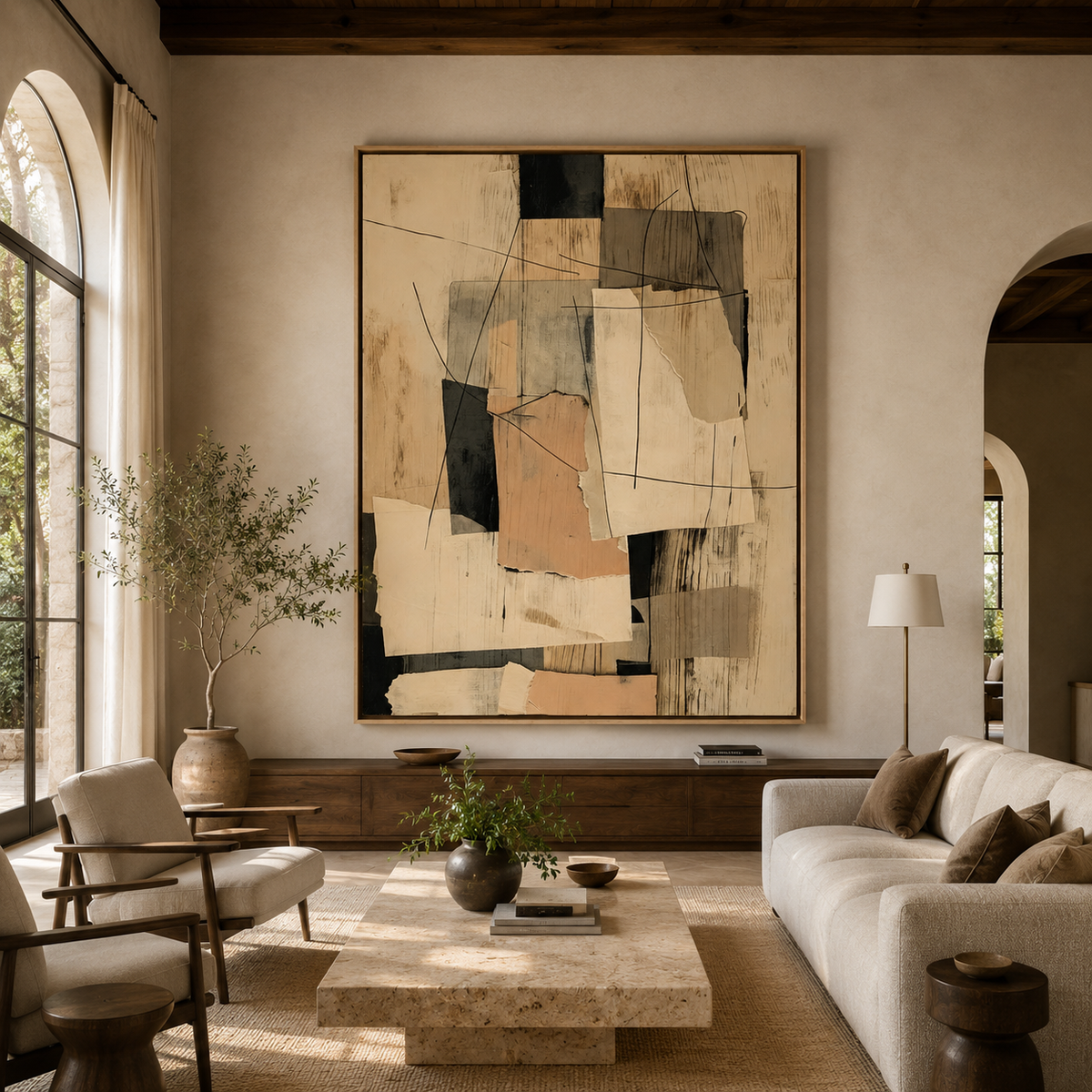 SOLORART Abstract Art | Torn Paper Layers
