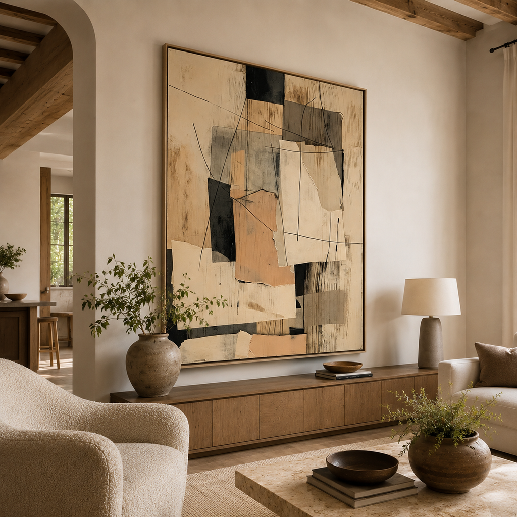 SOLORART Abstract Art | Torn Paper Layers