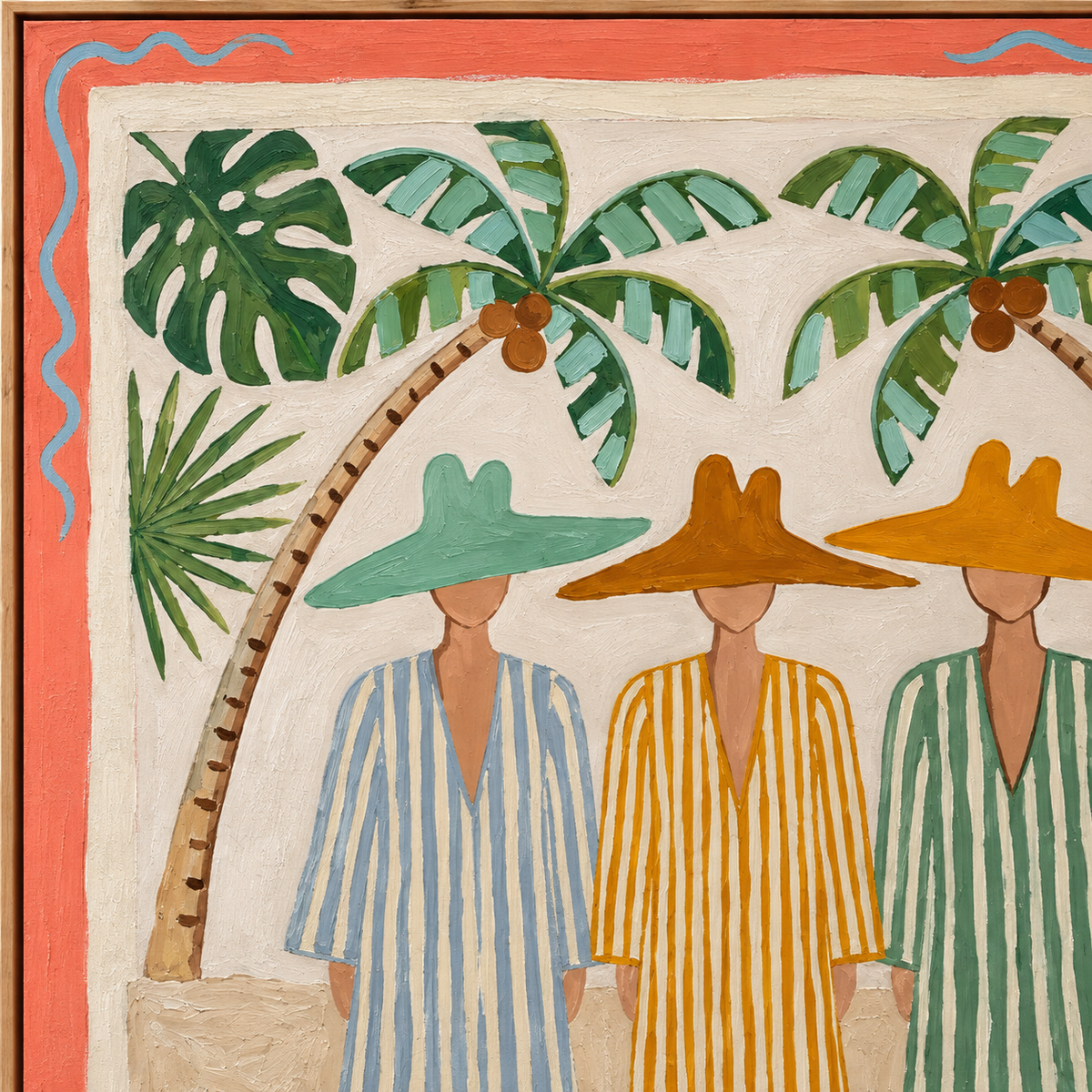 SOLORART Vintage Americana Art | Tropical Trio Under Palms