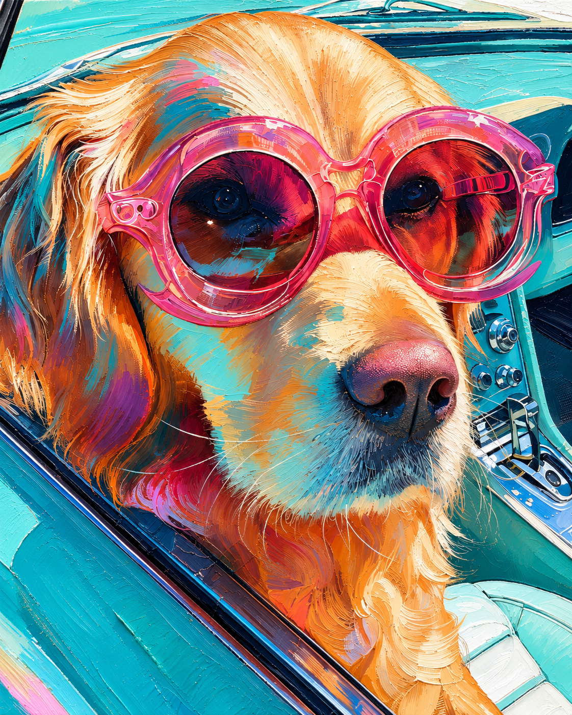 SOLORART POP Art | Turquoise Ride Companion