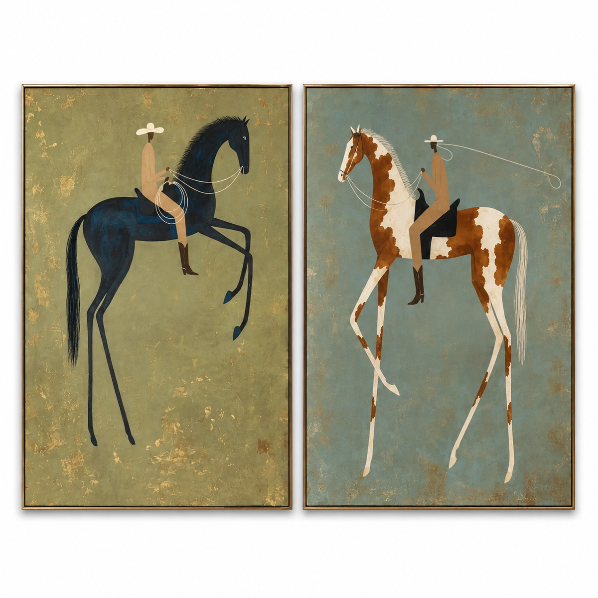 SOLORART Vintage Americana Art | Twin Rhythms
