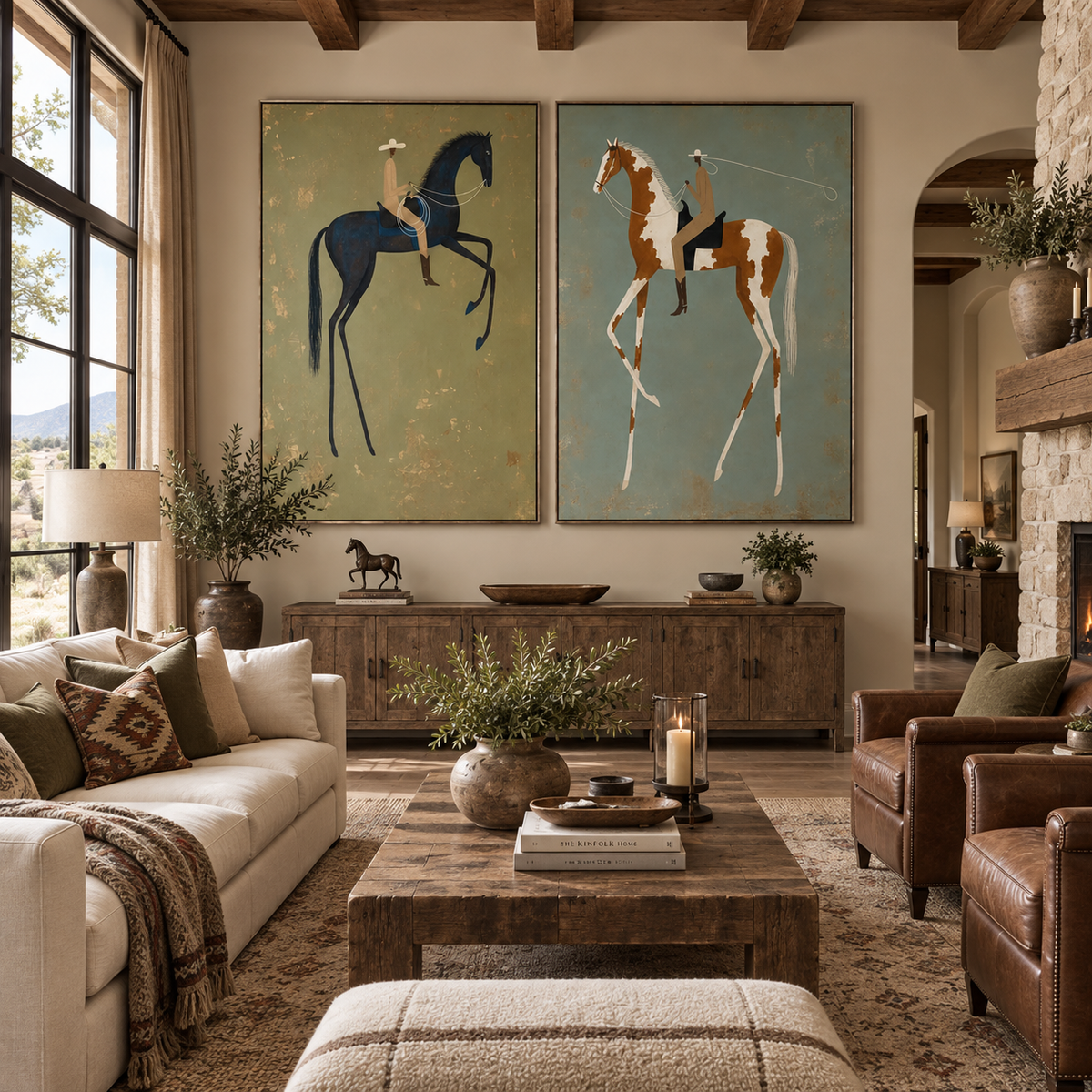 SOLORART Vintage Americana Art | Twin Rhythms