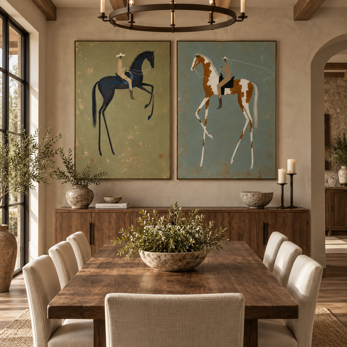 SOLORART Vintage Americana Art | Twin Rhythms