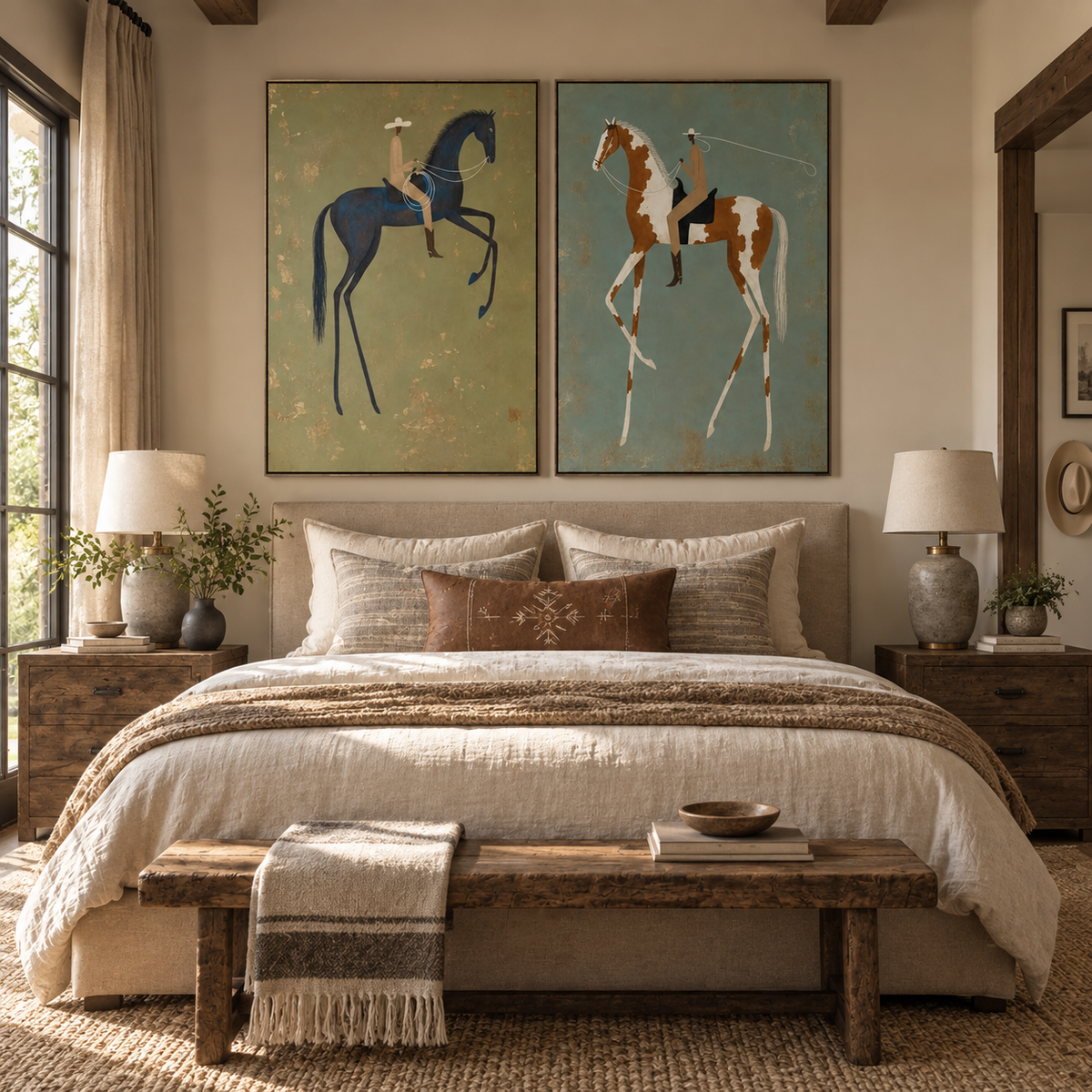 SOLORART Vintage Americana Art | Twin Rhythms