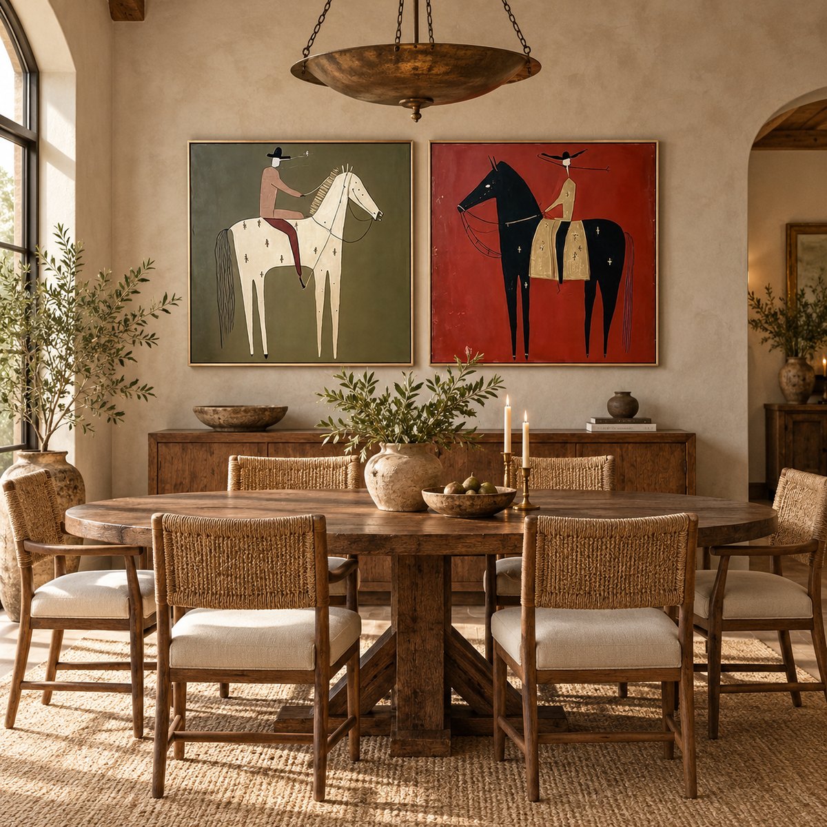 SOLORART Vintage Americana Art | Twin Riders
