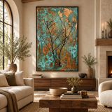 SOLORART Wabi-Sabi Art | Verdigris Branch Poem