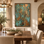 SOLORART Wabi-Sabi Art | Verdigris Branch Poem