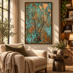 SOLORART Wabi-Sabi Art | Verdigris Branch Poem