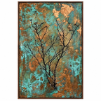 SOLORART Wabi-Sabi Art | Verdigris Branch Poem