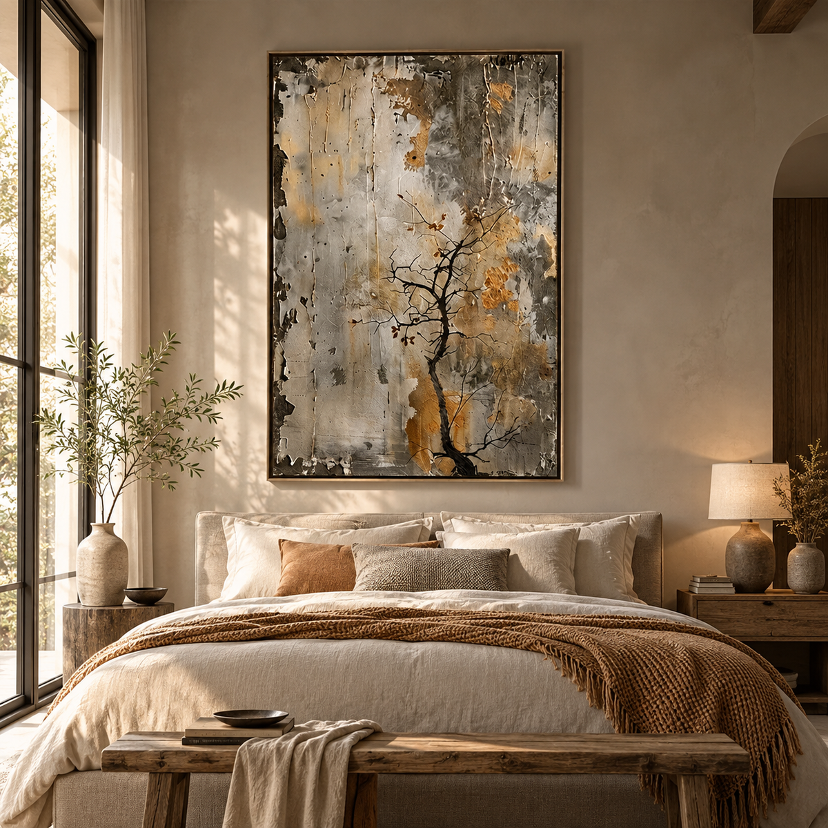SOLORART Wabi-Sabi Art | Weathered Quiet Bloom