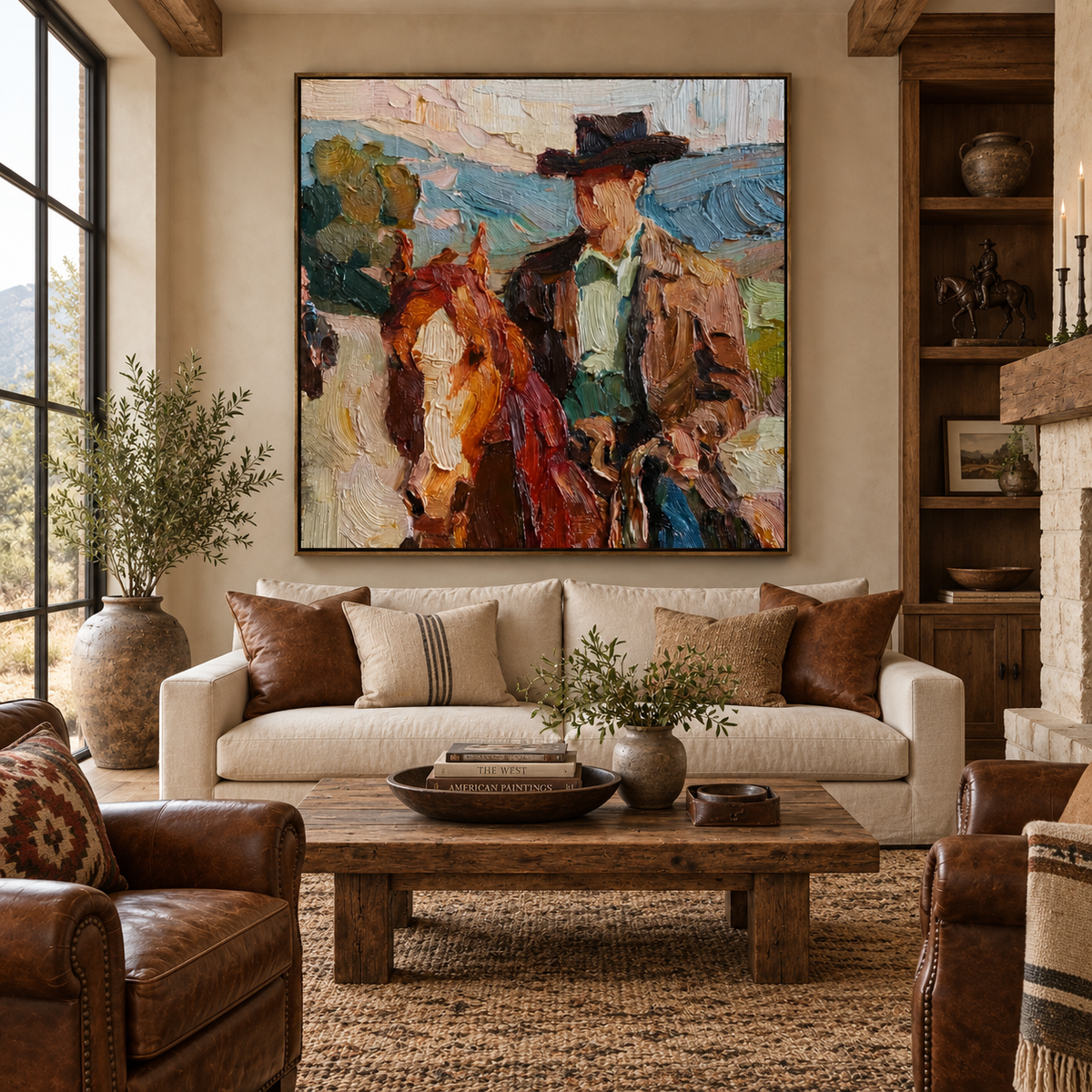 SOLORART Vintage Americana Art | Western Rider