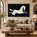 SOLORART Americana Art | White Horse as a Silhouette
