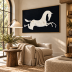 SOLORART Americana Art | White Horse as a Silhouette