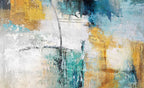 SOLORART Abstract Art | Golden Haze of Azure