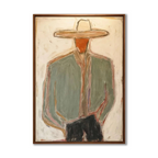 SOLORART Vintage Americana Art | Minimal Cowboy Figure