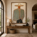 SOLORART Vintage Americana Art | Minimal Cowboy Figure