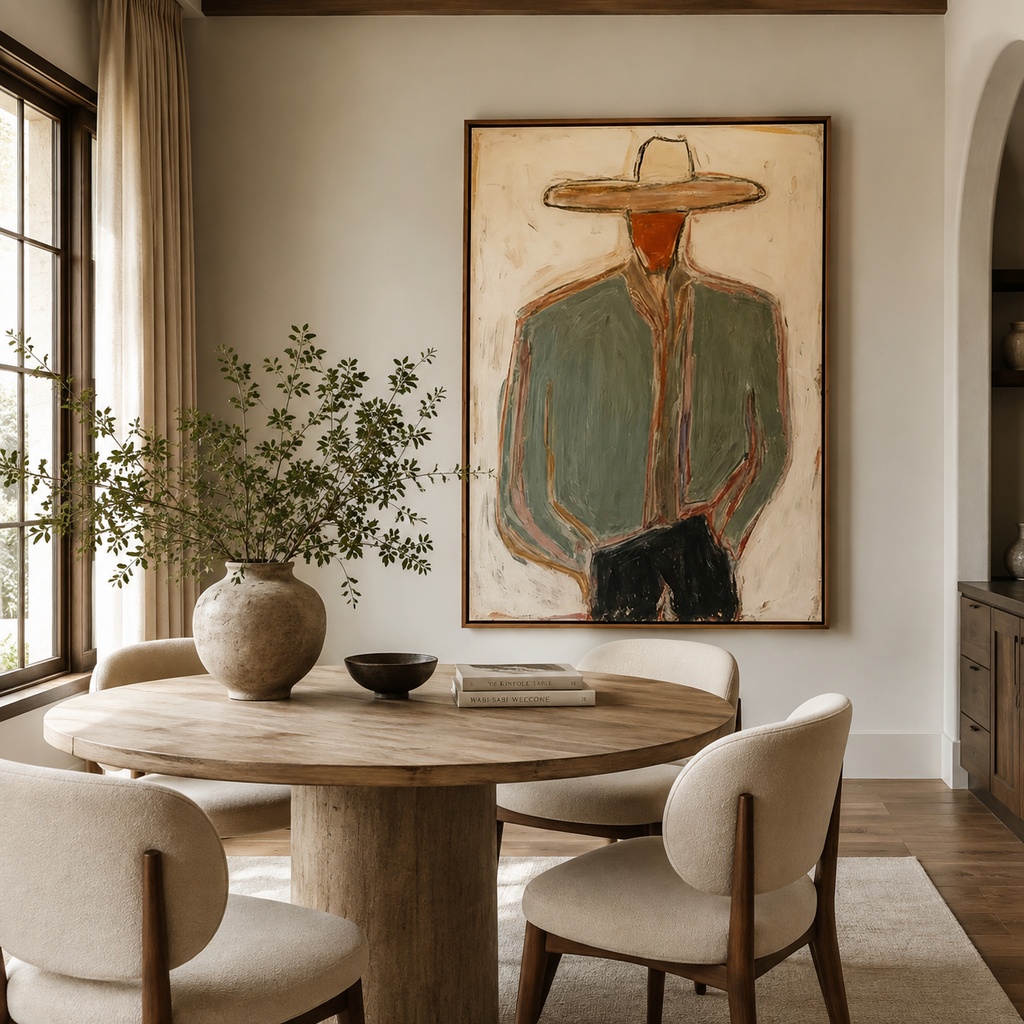 SOLORART Vintage Americana Art | Minimal Cowboy Figure